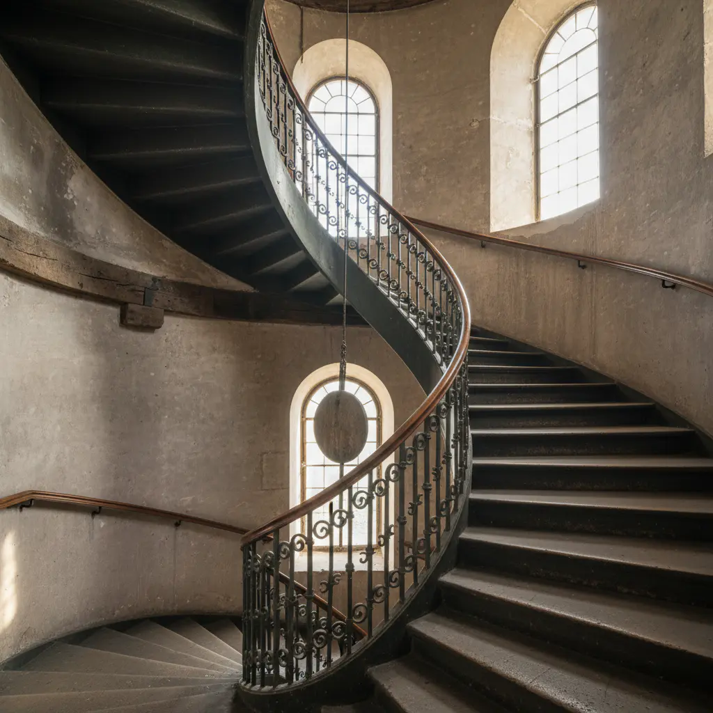 Interieur klokkentoren trap