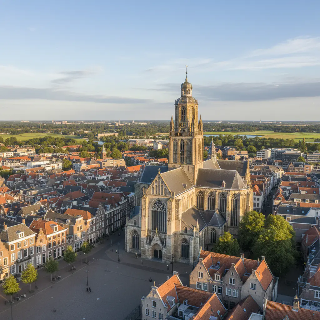 Zicht op Haarlem en Sint-Bavo